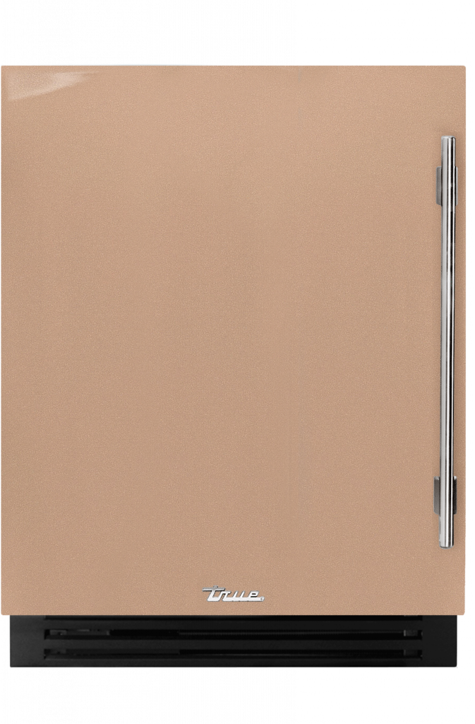 ADA Height Undercounter Wine Cabinet, Left Hinged, Champagne, Chrome Hardware TUWADA24LSA179H02