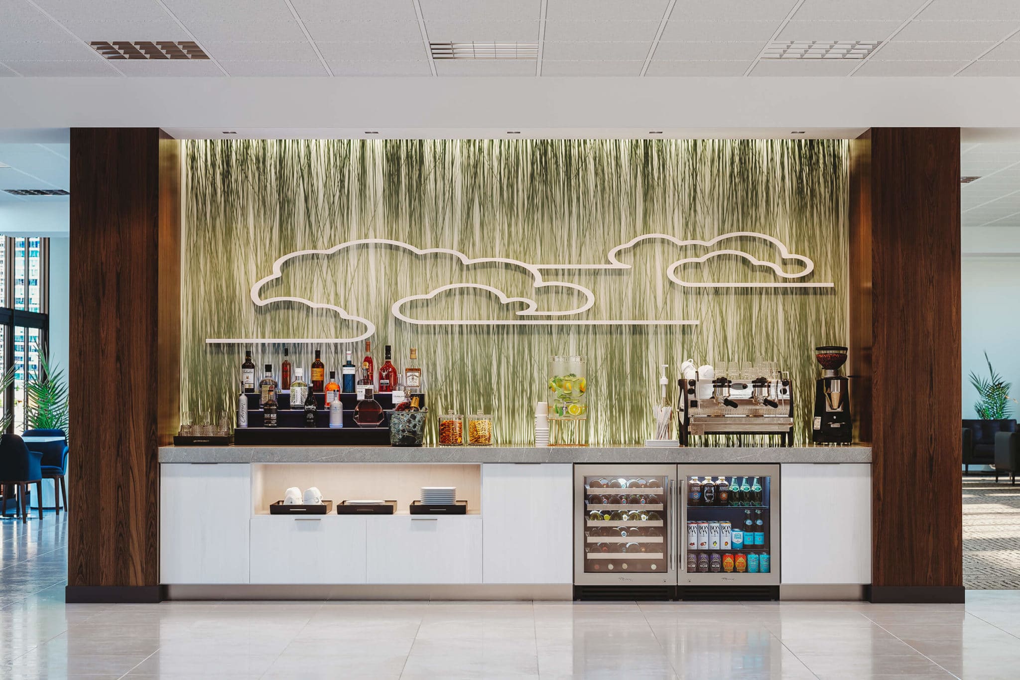 ADA Height Undercounter Wine Cabinet, Left Hinged, Olive TUWADA24LSA238H04