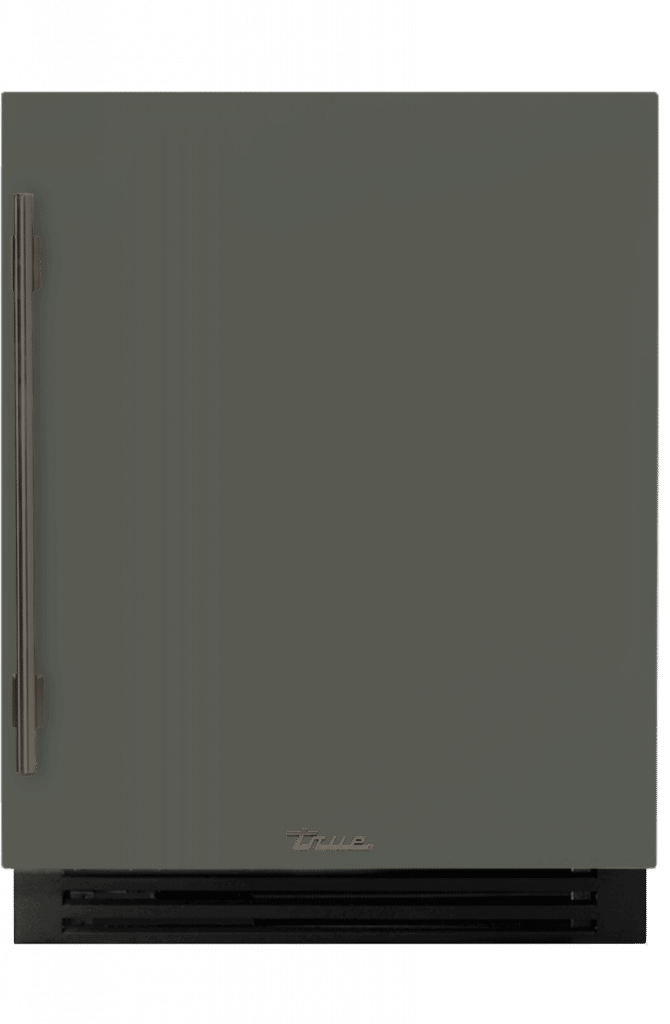 ADA Height Undercounter Wine Cabinet, Right Hinged, Olive, Pewter Hardware TUWADA24RSA238H05