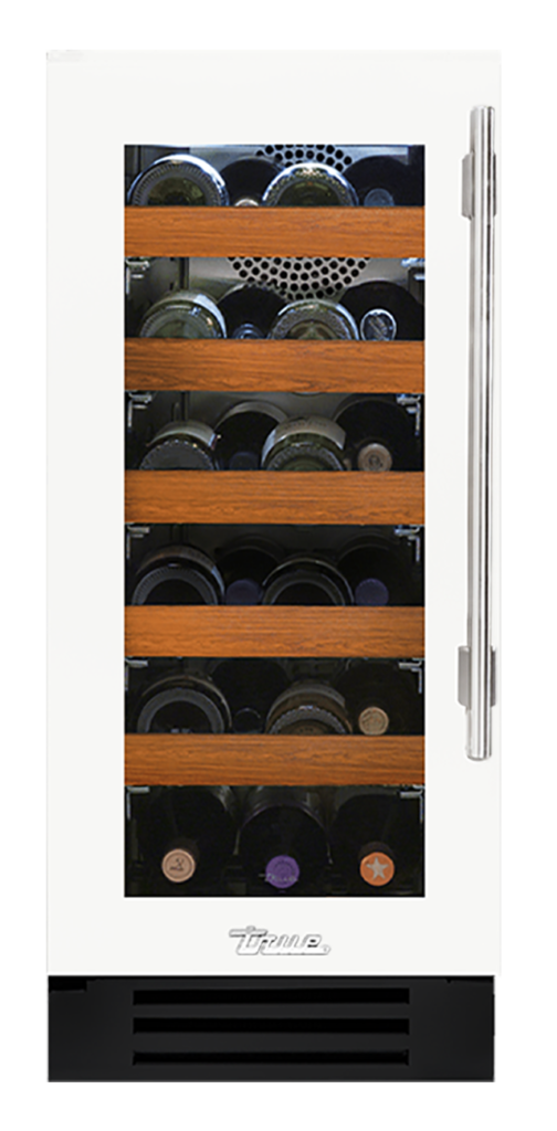 Undercounter Wine Cabinet, Left Hinged, Matte White TWC15LOGCDSK030H04