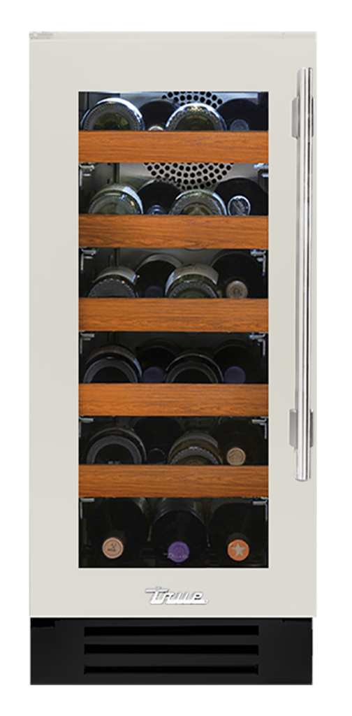 Undercounter Wine Cabinet, Left Hinged, Antique White TWC15LOGCDSK050H04