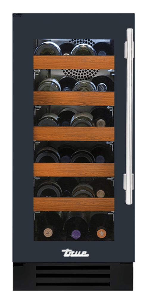 Undercounter Wine Cabinet, Left Hinged, Juniper, Chrome Hardware TWC15LOGCDSK104H02