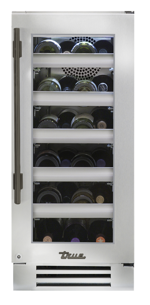 Undercounter Wine Cabinet, Right Hinged, Color Match, Pewter Hardware TWC15ROGCDSKXXXH05