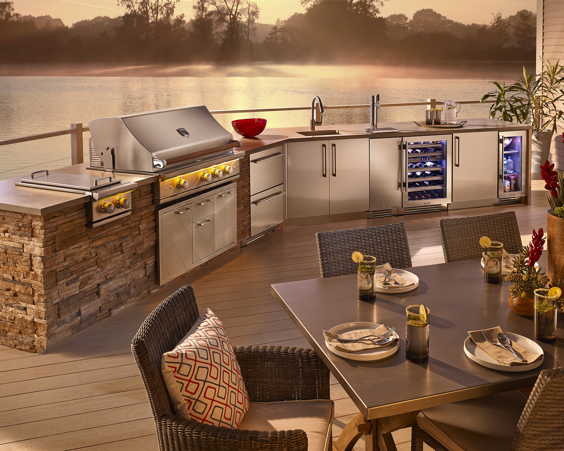 Undercounter Wine Cabinet, Left Hinged, Champagne, Chrome Hardware TWC24DZLOGCDSK179H02