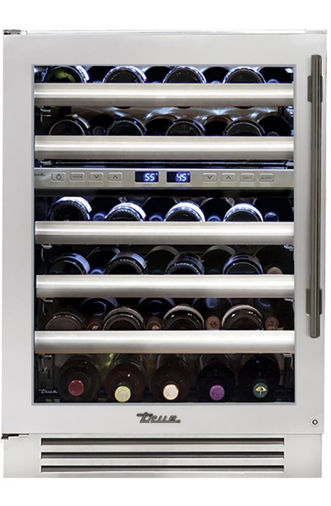 Undercounter Wine Cabinet, Left Hinged, Color Match, Pewter Hardware TWC24DZLOGCDSKXXXH05