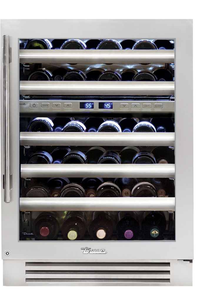 Undercounter Wine Cabinet, Right Hinged, Color Match, Chrome Hardware TWC24DZROGCDSKXXXH02