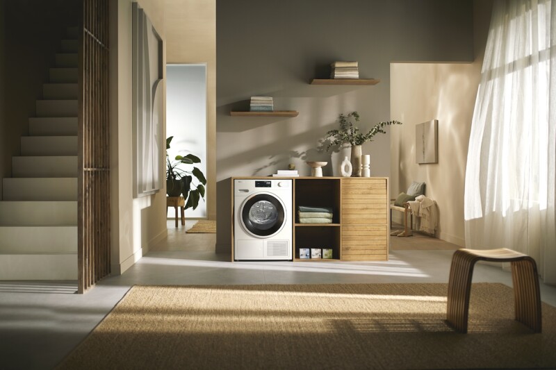 T1 Heat‑Pump Dryer: With Miele@home and FragranceDos for laundry that smells great. TWD360WP8KG