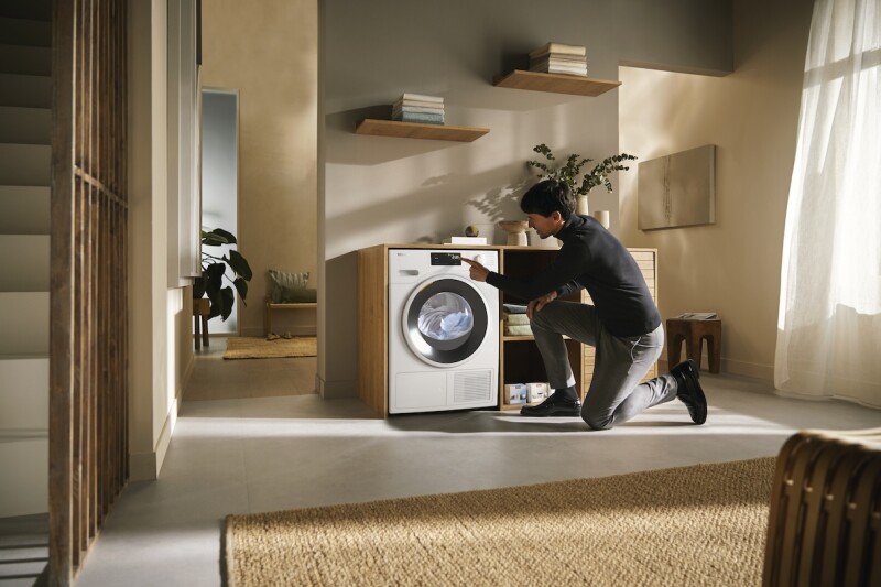 T1 Heat‑Pump Dryer: With Miele@home and FragranceDos for laundry that smells great. TWD360WP8KG