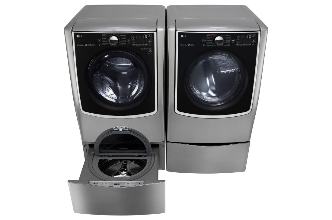 LG 6.2 Total Capacity LG TWINWash™ Bundle with LG SideKick™ and Electric Dryer Graphite Steel TWE9000V4 Picture 1