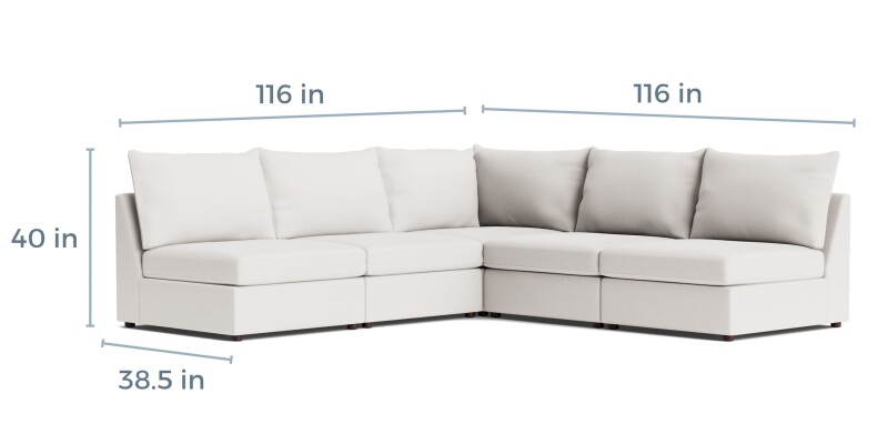Beckham Outdoor Modular L-Shaped Sectional U001LSECT5KIT31