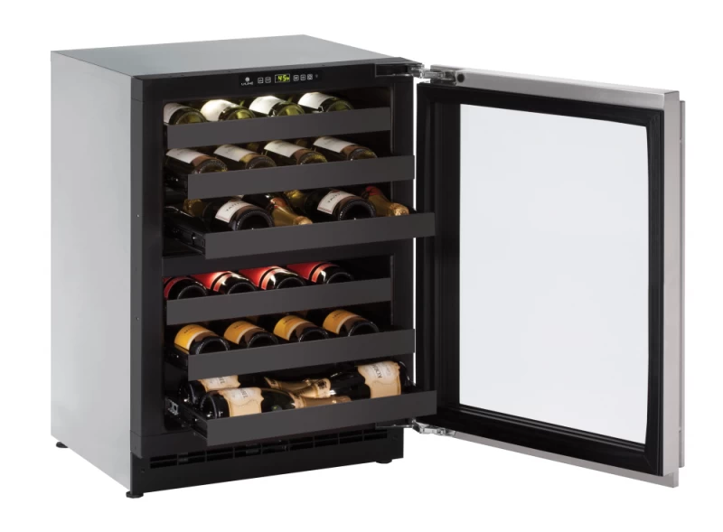 24" Dual-Zone Wine Refrigerator in Stainless Frame U2224ZWCS13B
