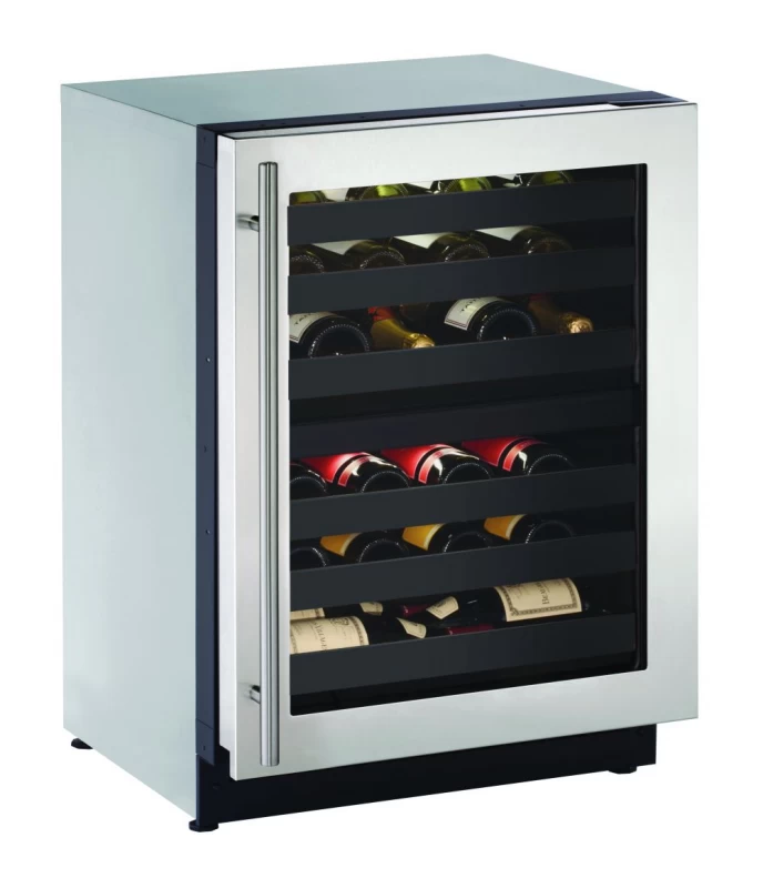 24" Dual-Zone Wine Refrigerator in Stainless Frame U2224ZWCS13B