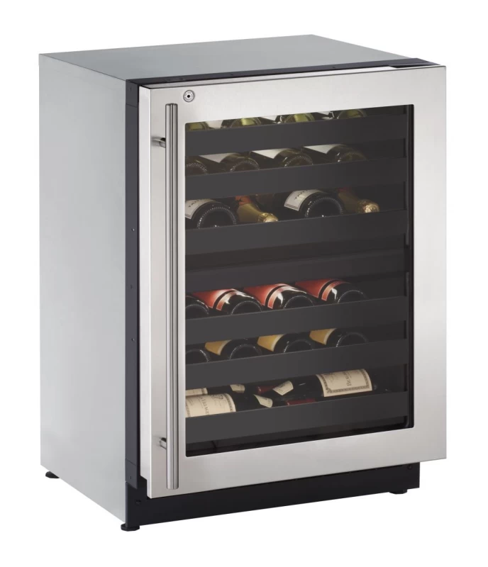 24" Dual-Zone Wine Refrigerator in Stainless Frame U2224ZWCS13B