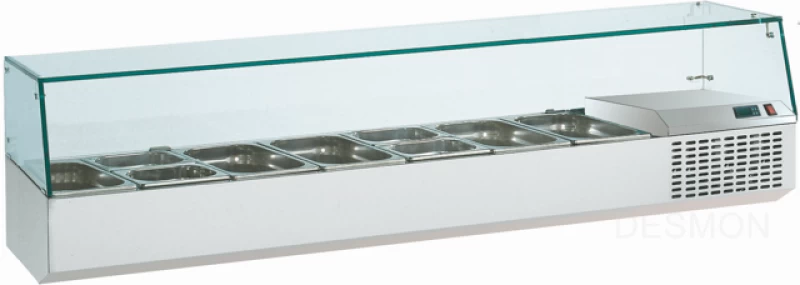 66" Glass Top Refrigerated Condiment Rail in Other UCGAC166