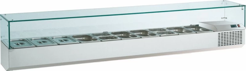 88" Glass Top Refrigerated Condiment Rail in Other UCGAC223
