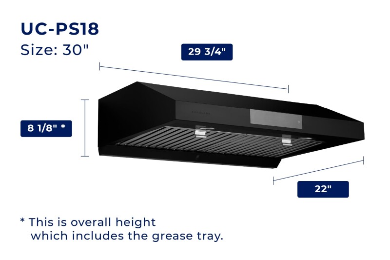 30" Hauslane Ducted Under Cabinet Range Hood UCPS18SS30