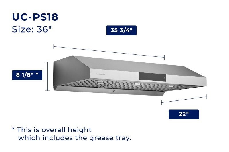 30" Hauslane Ducted Under Cabinet Range Hood UCPS18SS30