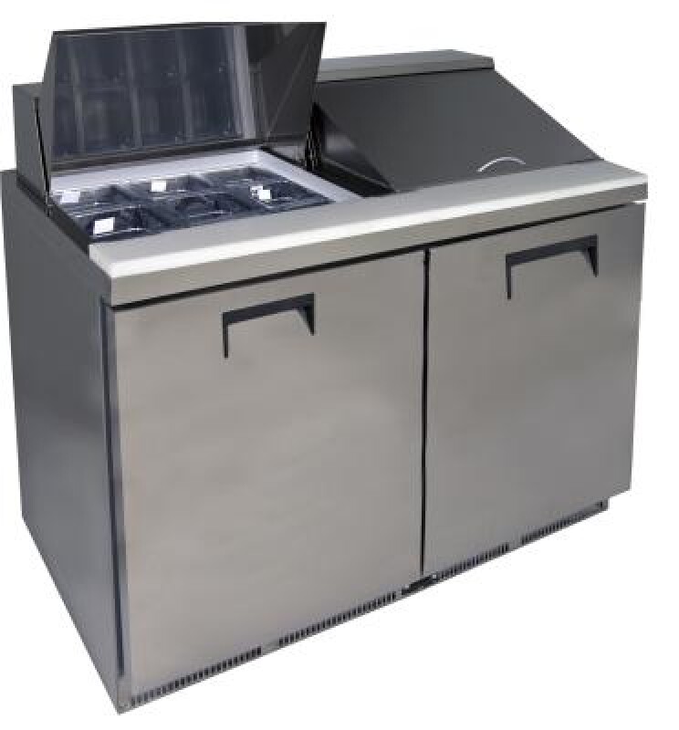 48" 2 Door Refrigerator Sandwich Prep Table UCSP148SS61A