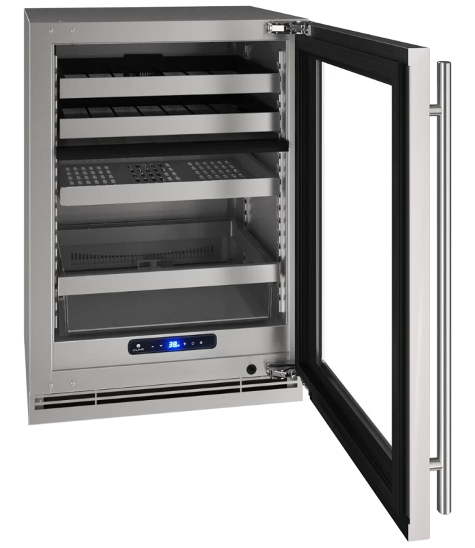 24" Dual-Zone Beverage Center in Stainless Frame UHBD524SG51A