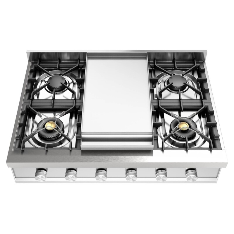 Professional Plus II 36 inch Built-In Gas Rangetop with Griddle, in UHCP36FSS