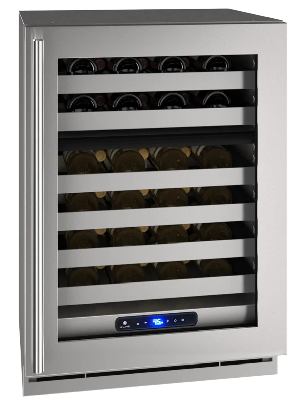 24" Dual-Zone Wine Refrigerator in Stainless Frame UHWD524SG41A