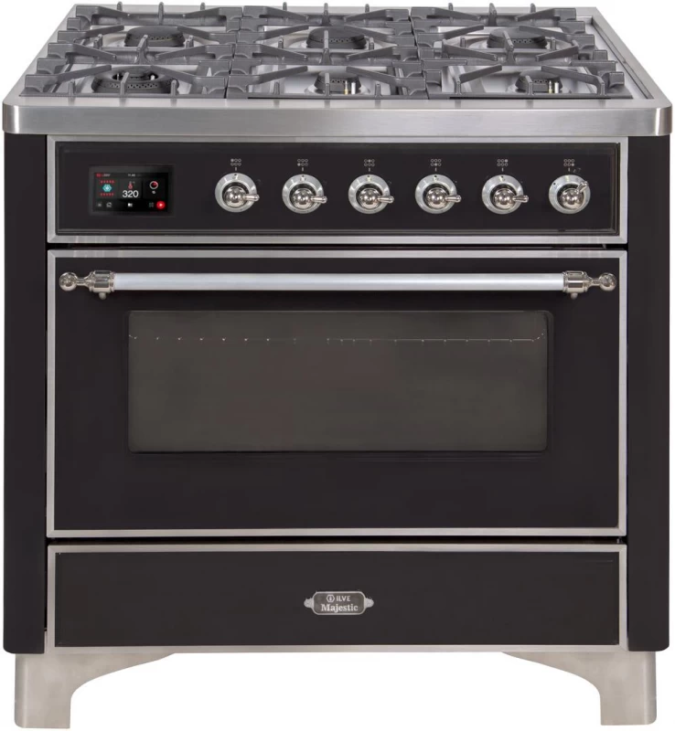 Majestic II Series 36" Dual Fuel Natural Gas Freestanding Range UM096DNS3BKC