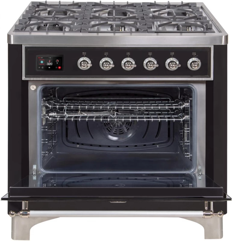 Majestic II Series 36" Dual Fuel Natural Gas Freestanding Range UM096DNS3BKC