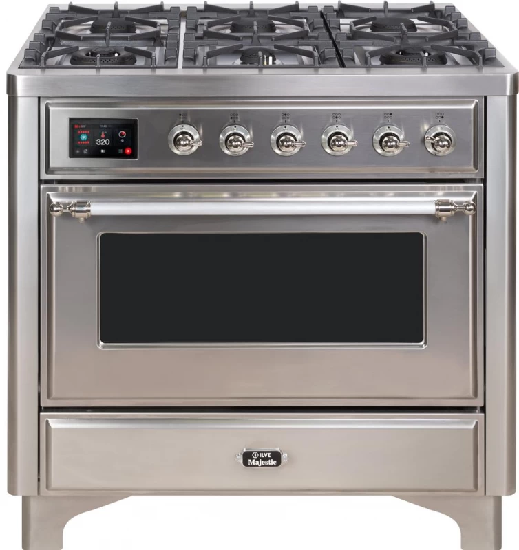 Majestic II Series 36" Dual Fuel Natural Gas Freestanding Range UM096DNS3SSC