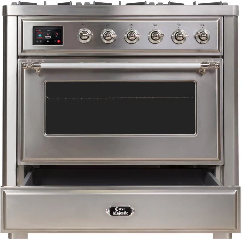 Majestic II Series 36" Dual Fuel Natural Gas Freestanding Range UM096DNS3SSC