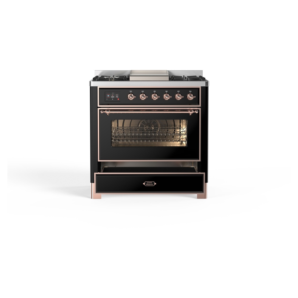 Majestic II Series 36" Dual Fuel Natural Gas Freestanding Range UM09FDNS3BKP