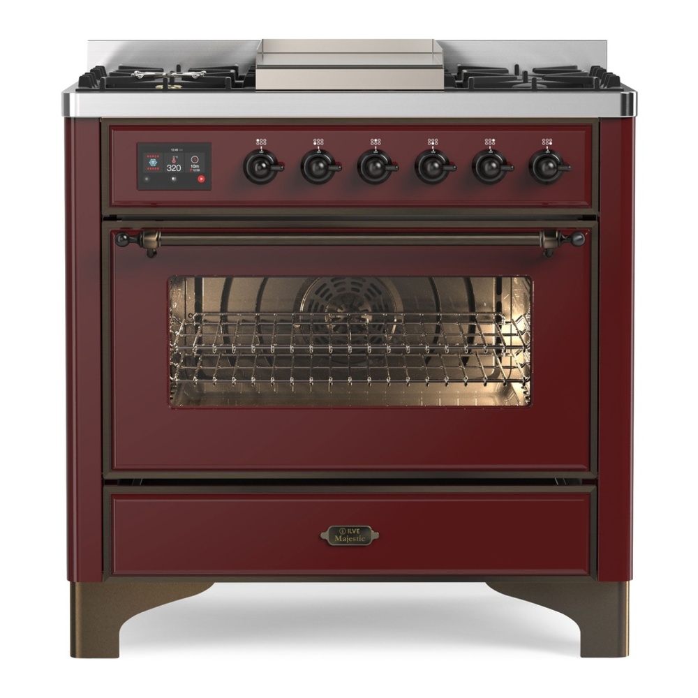Majestic II Series 36" Dual Fuel Natural Gas Freestanding Range UM09FDNS3MBB