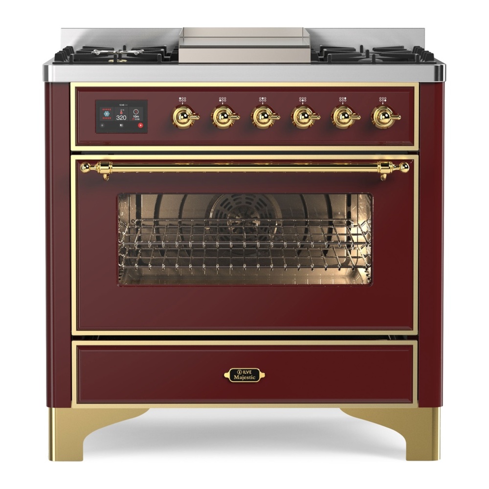 Majestic II Series 36" Dual Fuel Liquid Propane Freestanding Range UM09FDNS3BUGLP
