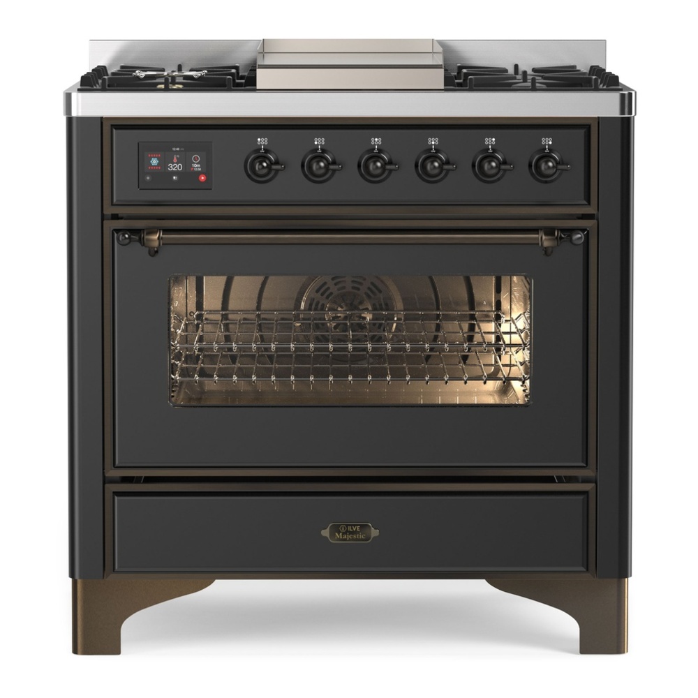 Majestic II Series 36" Dual Fuel Natural Gas Freestanding Range UM09FDNS3MBB