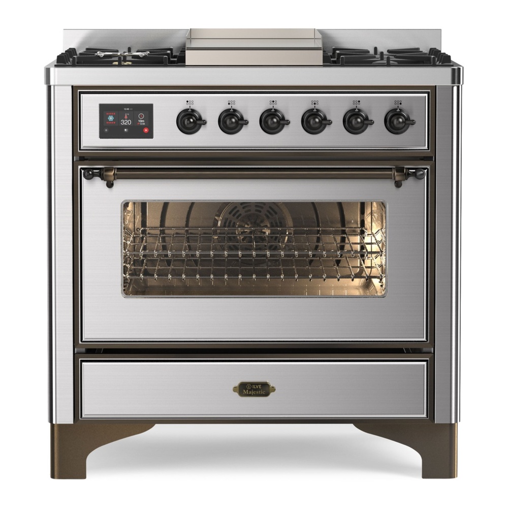 Majestic II Series 36" Dual Fuel Natural Gas Freestanding Range UM09FDNS3MBB
