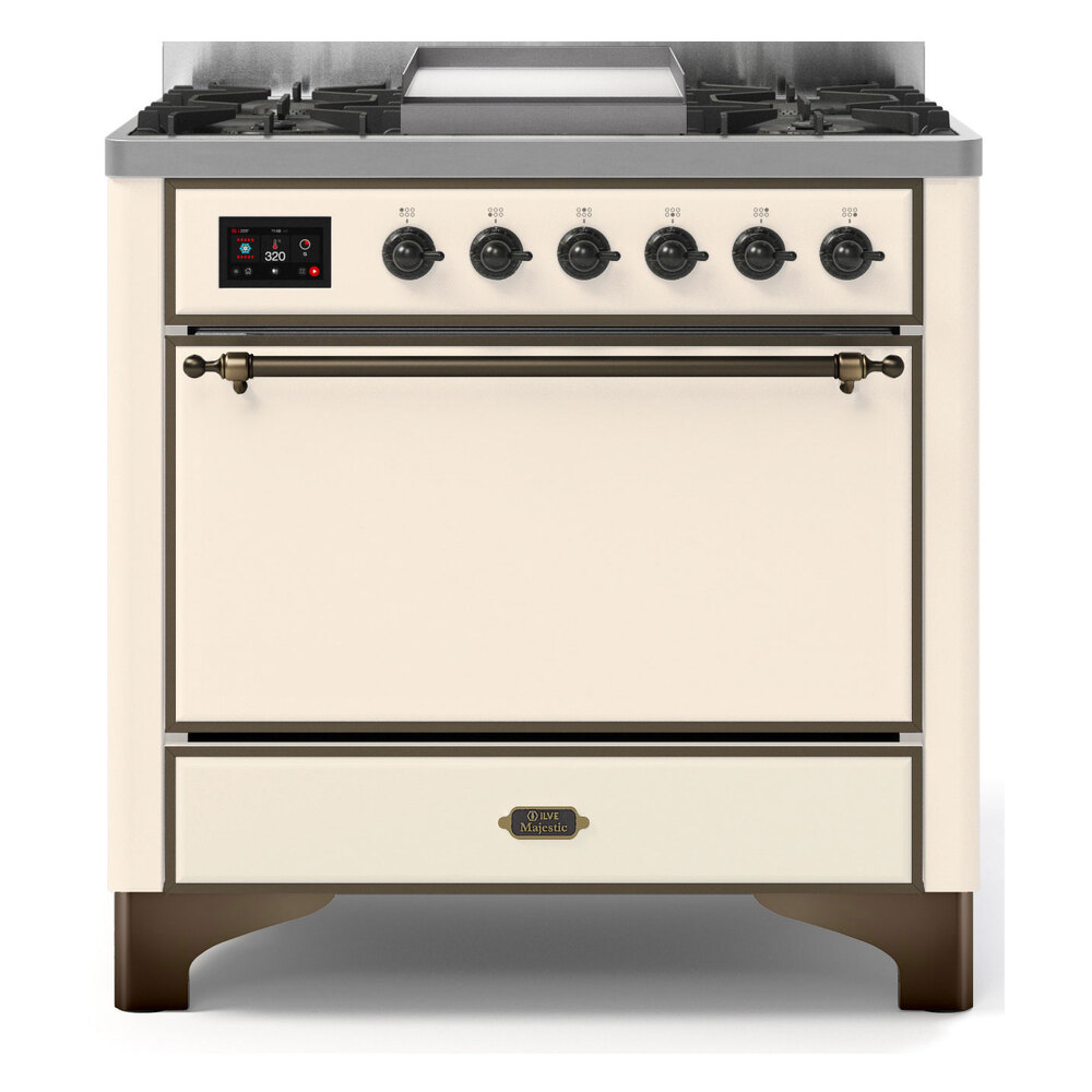 Majestic II Series 36" Dual Fuel Liquid Propane Freestanding Range UM09FDQNS3MBBLP