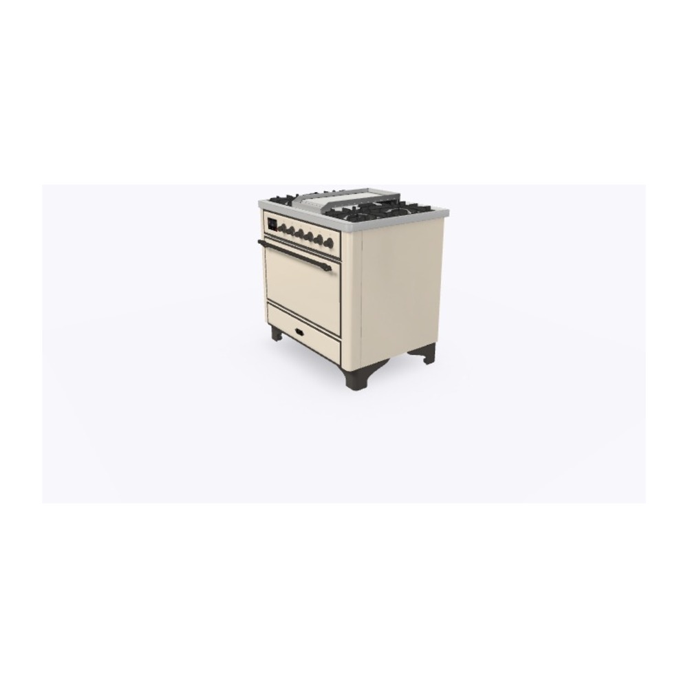 Majestic II Series 36" Dual Fuel Liquid Propane Freestanding Range UM09FDQNS3AWBLP
