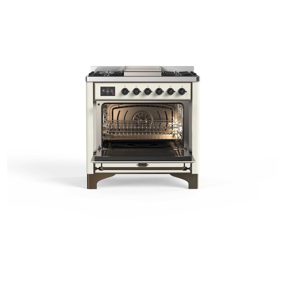 Majestic II Series 36" Dual Fuel Liquid Propane Freestanding Range UM09FDQNS3AWBLP