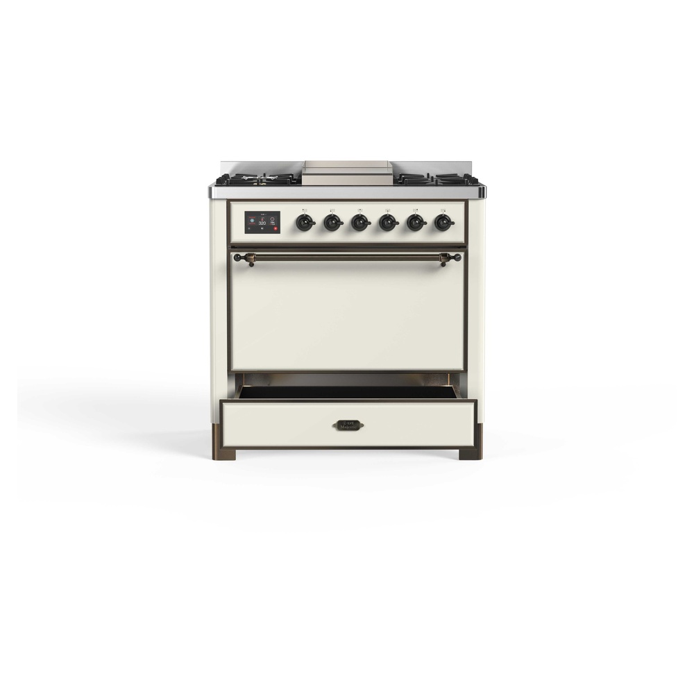 Majestic II Series 36" Dual Fuel Liquid Propane Freestanding Range UM09FDQNS3AWBLP