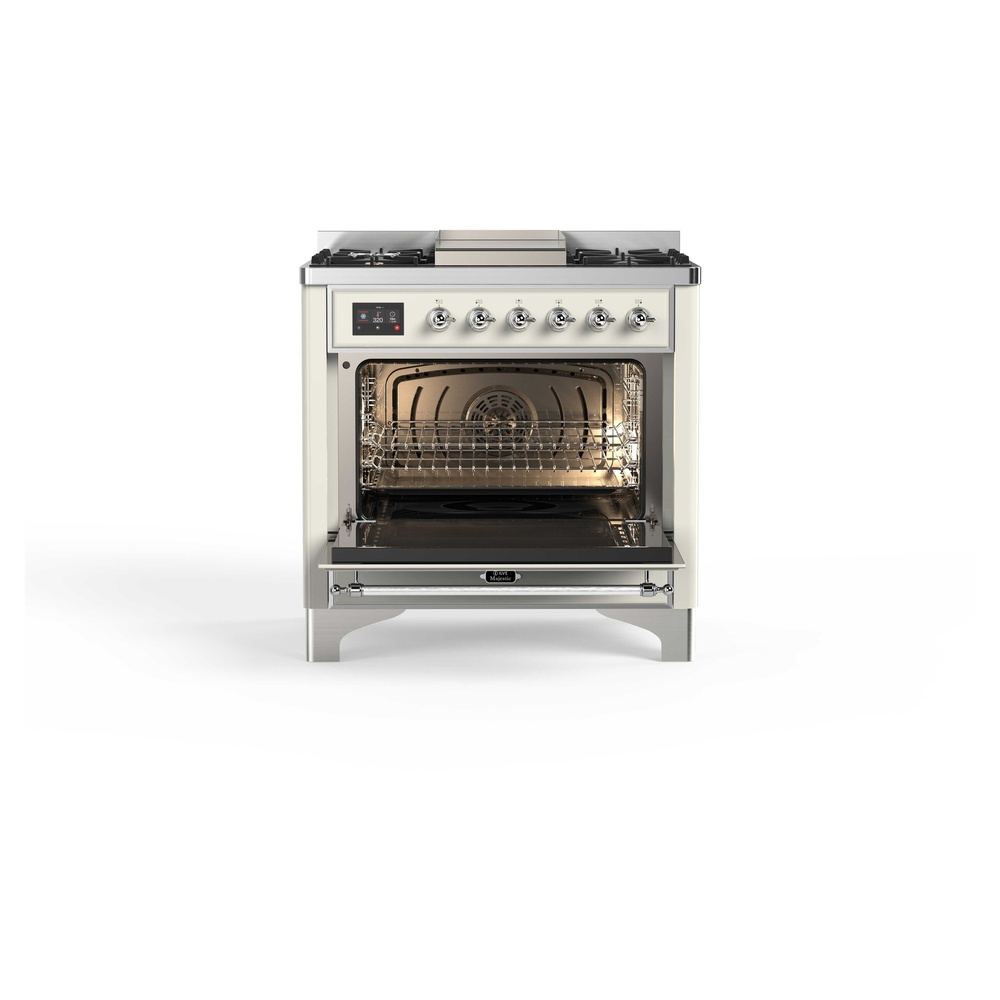 Majestic II Series 36" Dual Fuel Liquid Propane Freestanding Range UM09FDQNS3AWCLP