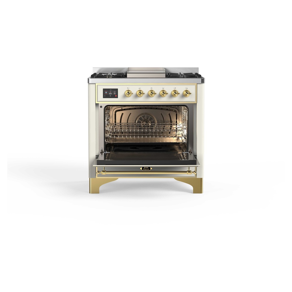 Majestic II Series 36" Dual Fuel Liquid Propane Freestanding Range UM09FDQNS3AWGLP