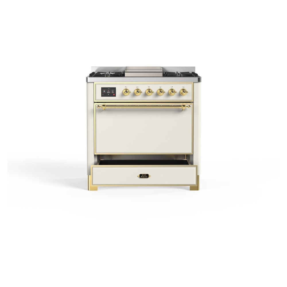 Majestic II Series 36" Dual Fuel Liquid Propane Freestanding Range UM09FDQNS3AWGLP