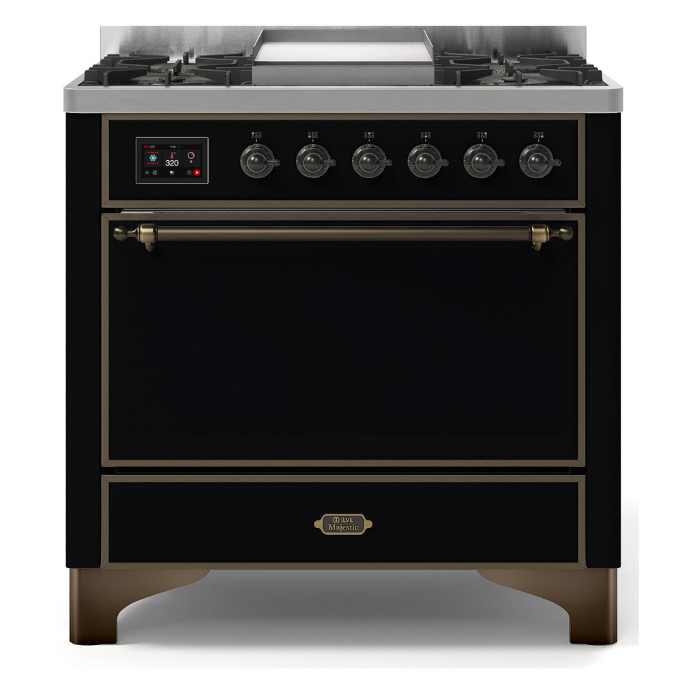 Majestic II Series 36" Dual Fuel Liquid Propane Freestanding Range UM09FDQNS3MBBLP
