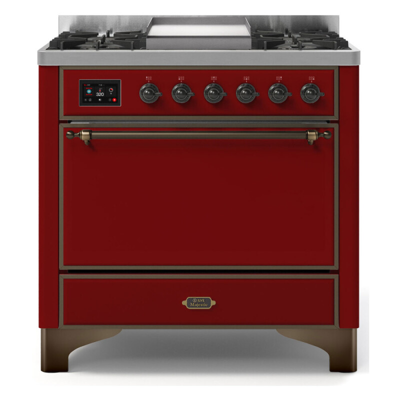Majestic II Series 36" Dual Fuel Liquid Propane Freestanding Range UM09FDQNS3MBBLP