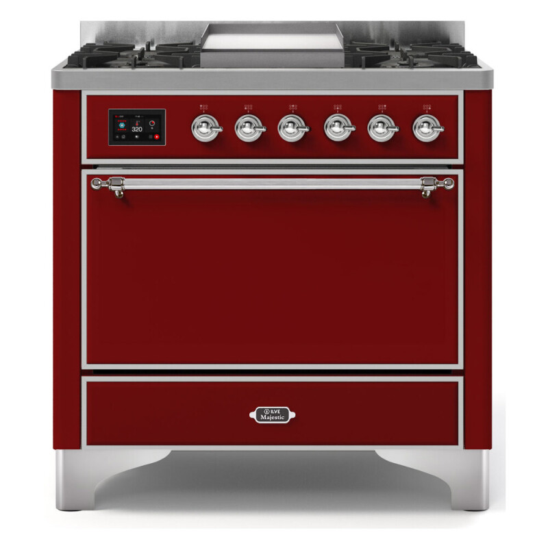 Majestic II Series 36" Dual Fuel Liquid Propane Freestanding Range UM09FDQNS3RALCLP