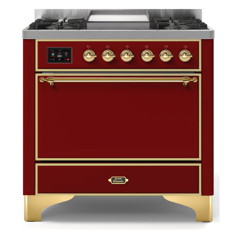 Majestic II Series 36" Dual Fuel Liquid Propane Freestanding Range UM09FDQNS3RALGLP