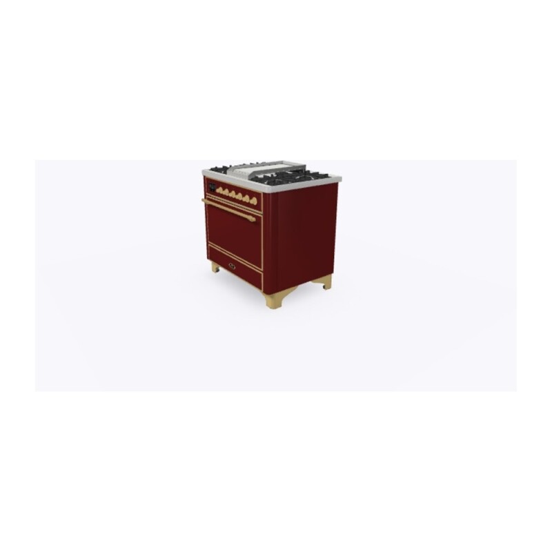 Majestic II Series 36" Dual Fuel Liquid Propane Freestanding Range UM09FDQNS3BUGLP