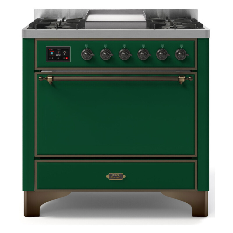 Majestic II Series 36" Dual Fuel Liquid Propane Freestanding Range UM09FDQNS3MBBLP