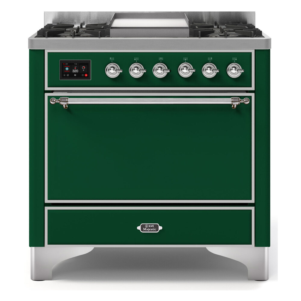 Majestic II Series 36" Dual Fuel Liquid Propane Freestanding Range UM09FDQNS3RALCLP