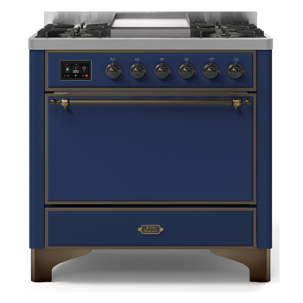 Majestic II Series 36" Dual Fuel Liquid Propane Freestanding Range UM09FDQNS3MBBLP