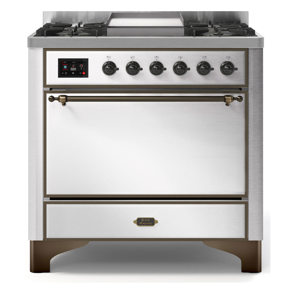 Majestic II Series 36" Dual Fuel Liquid Propane Freestanding Range UM09FDQNS3MBBLP